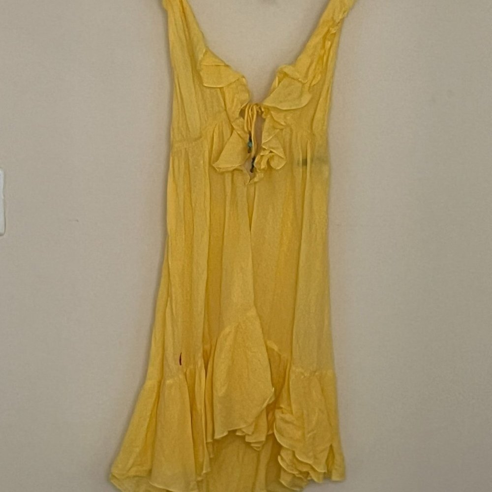 Ralph Lauren Yellow Beaded Beach Cover Up